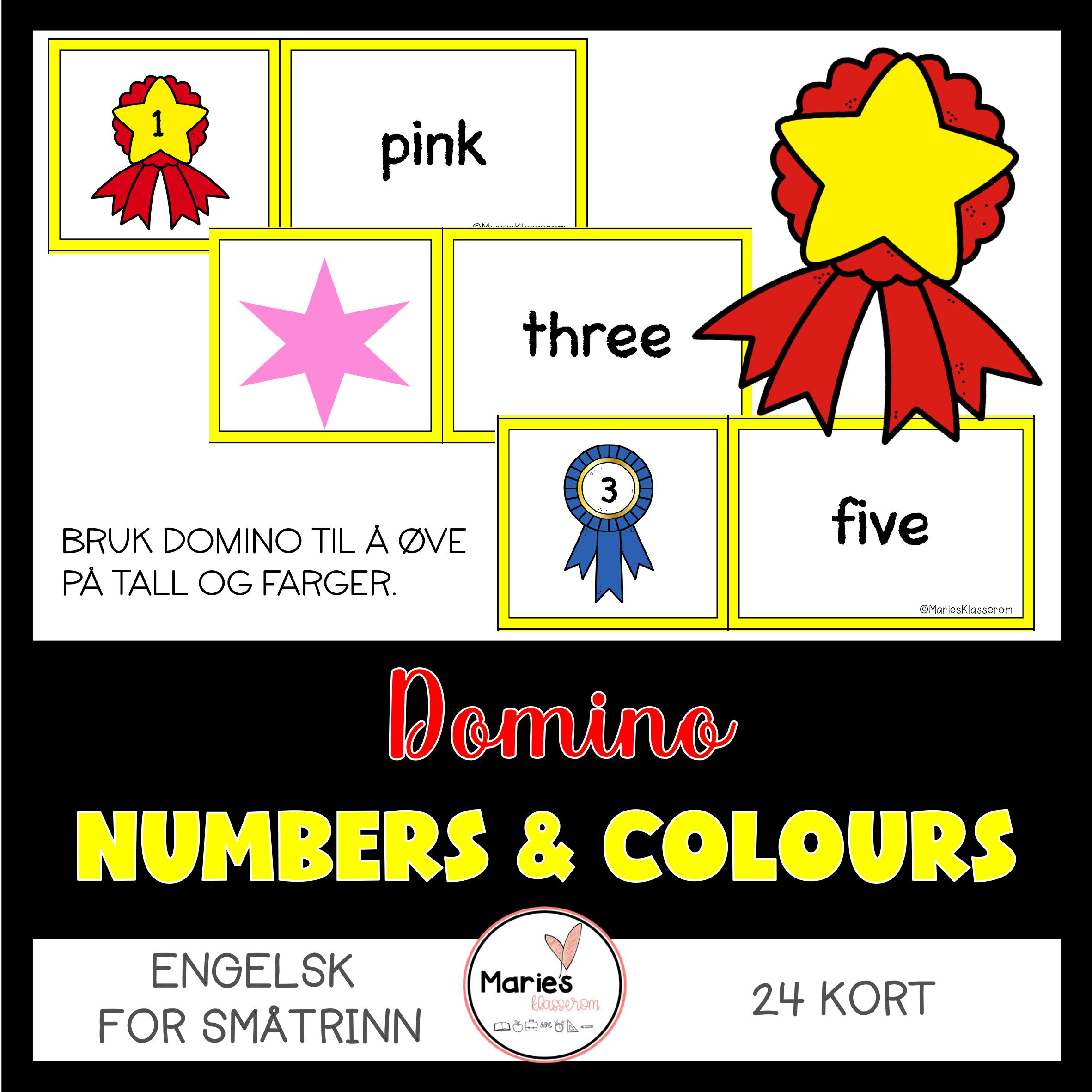 NUMBERS AND COLOURS domino
