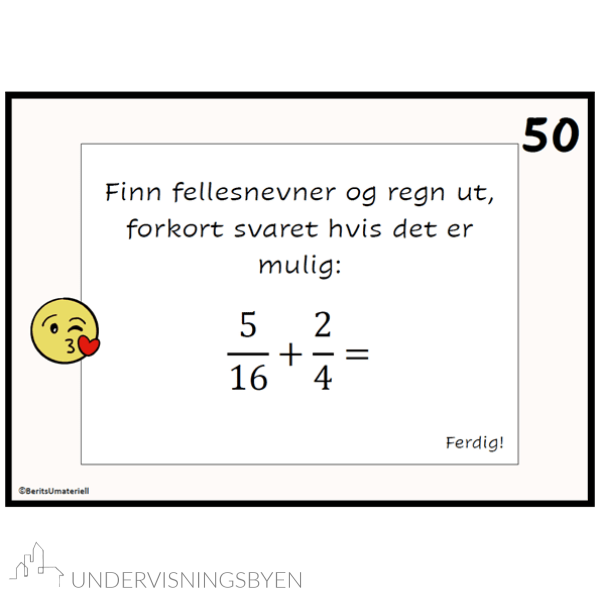 Uteskole/aktivitetspakke med brøk, mellomtrinn - Bilde 11