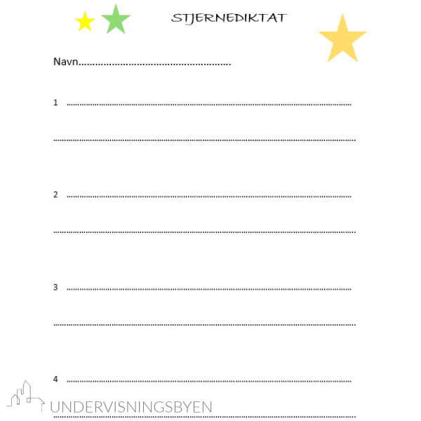 Stjernediktat - redigerbart