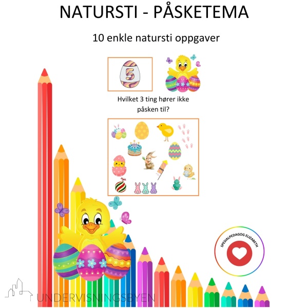 Natursti - påsketema, 10 enkle natursti oppgaver