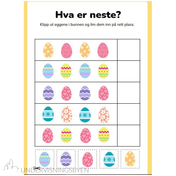 Påske - arbeidsark