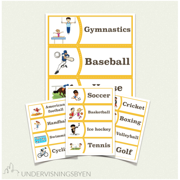 Sports - Match picture with text