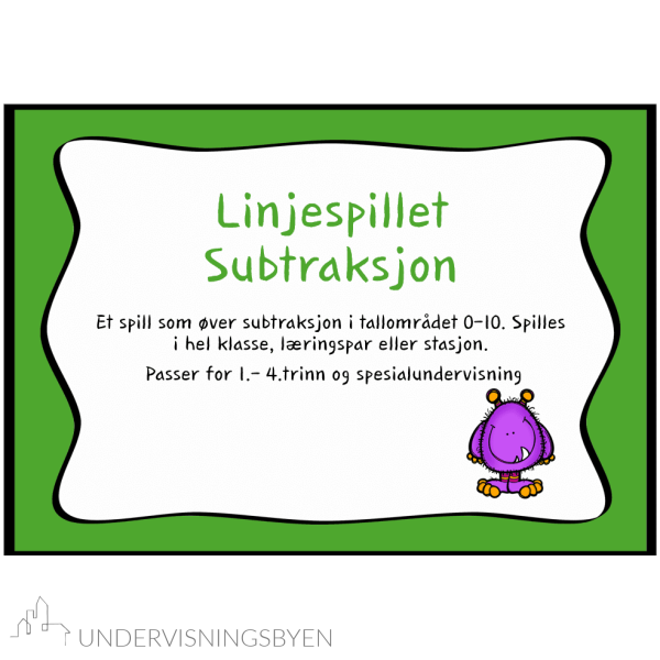 Pakke: Linjespillet addisjon og subtraksjon