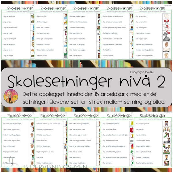Skolesetninger - Nivå 2