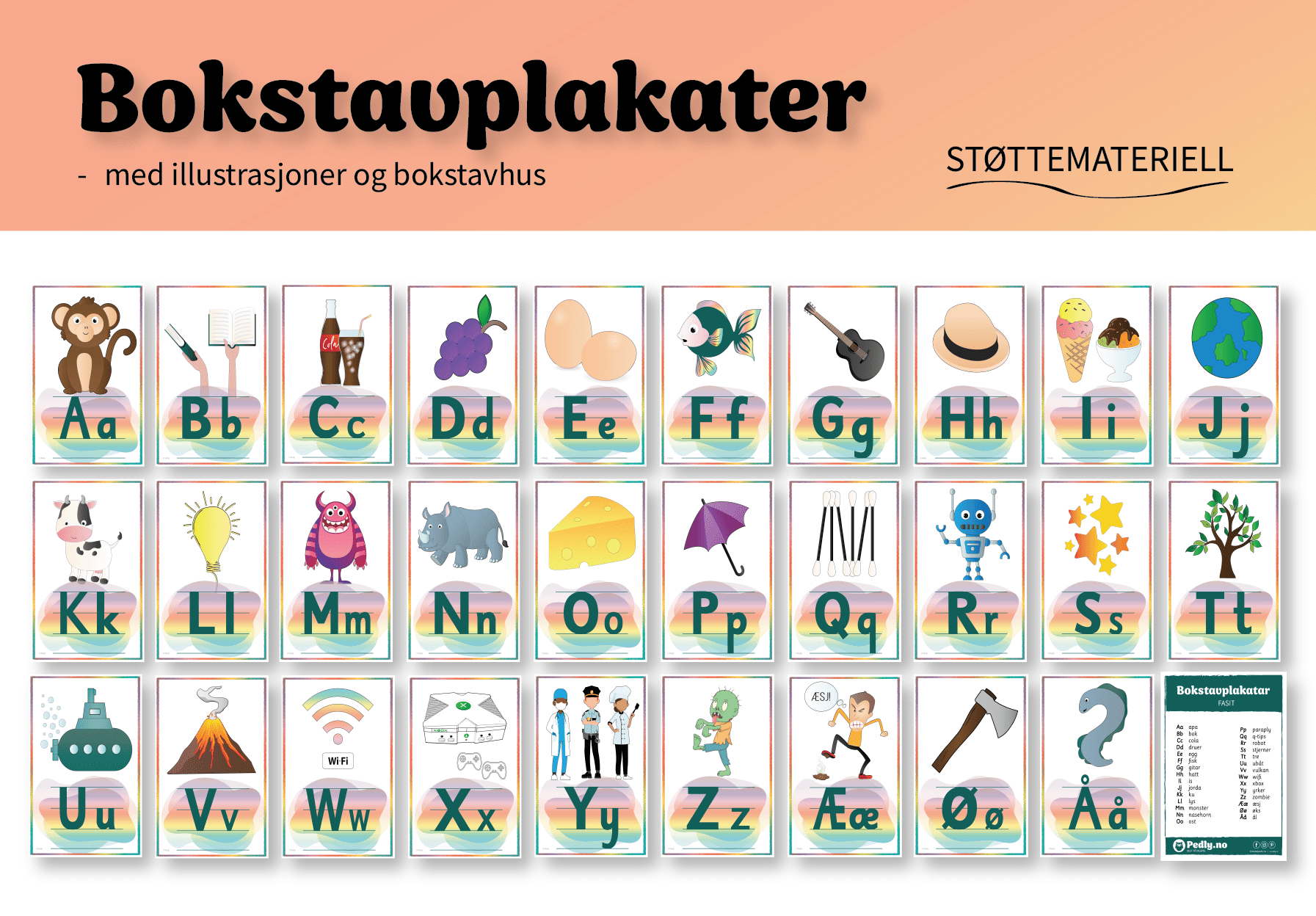 Bokstavplakater (uten leiekrok)