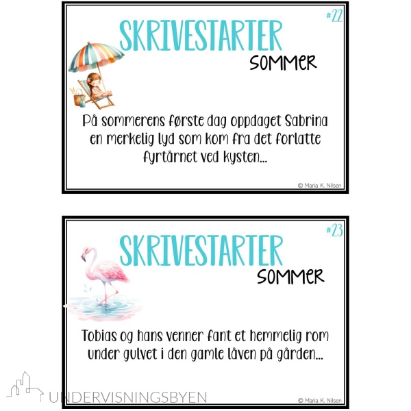 Skrivestartere med tema: sommer - Bilde 3