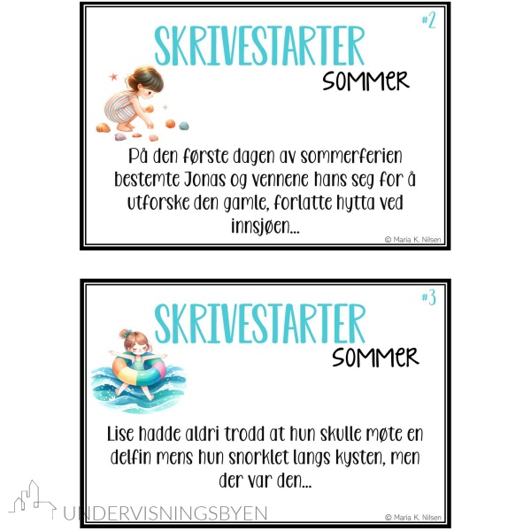 Skrivestartere med tema: sommer - Bilde 2
