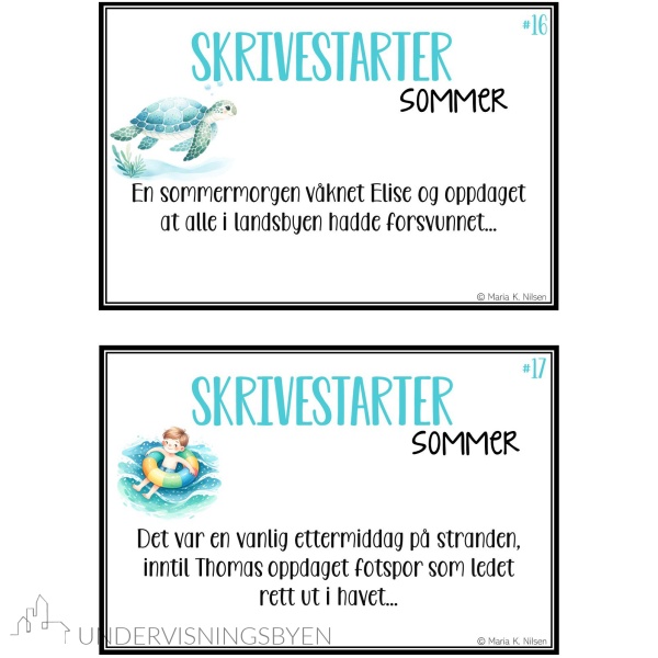 Skrivestartere med tema: sommer - Bilde 4