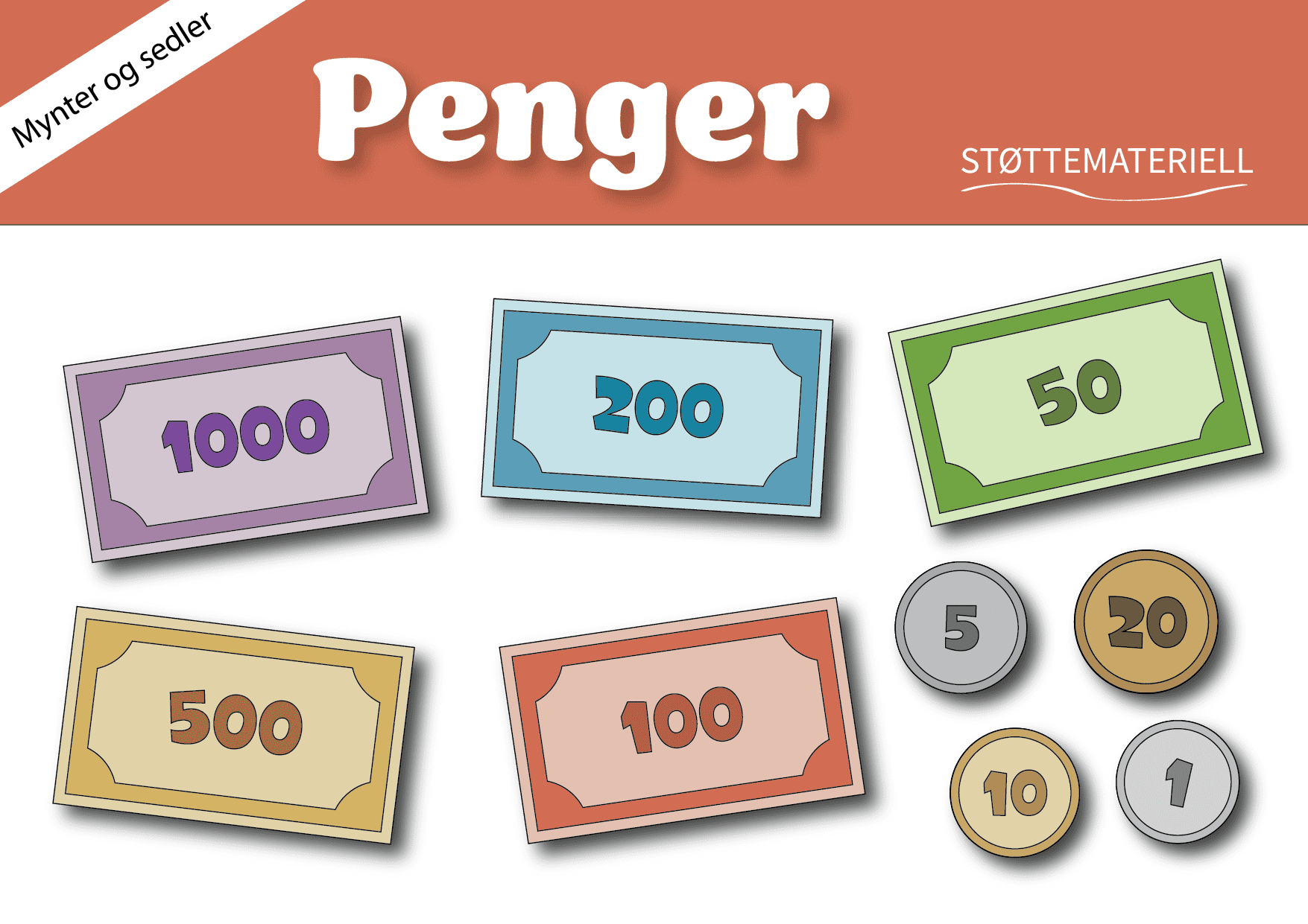 Penger: mynter og sedler