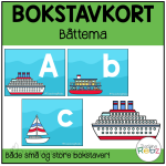 Bokstavkort – Båter Store og små bokstaver