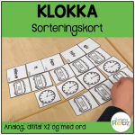 Sorteringskort – Klokka på ulike måter