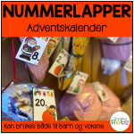 Nummerlapper – adventskalender