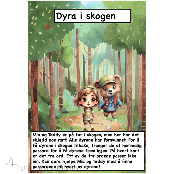 Lese og skrive ord. Hvilket ord passer ikke inn?