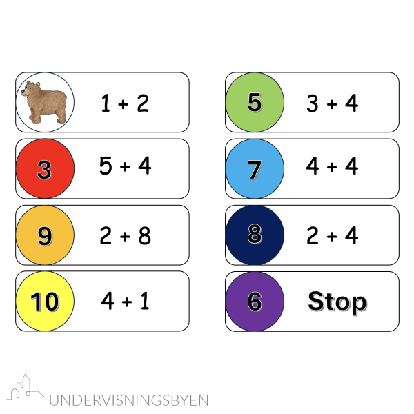 Matematikk oppgaver til den engelske bildeboka Brown Bear, Brown Bear, What do you see? - Bilde 2