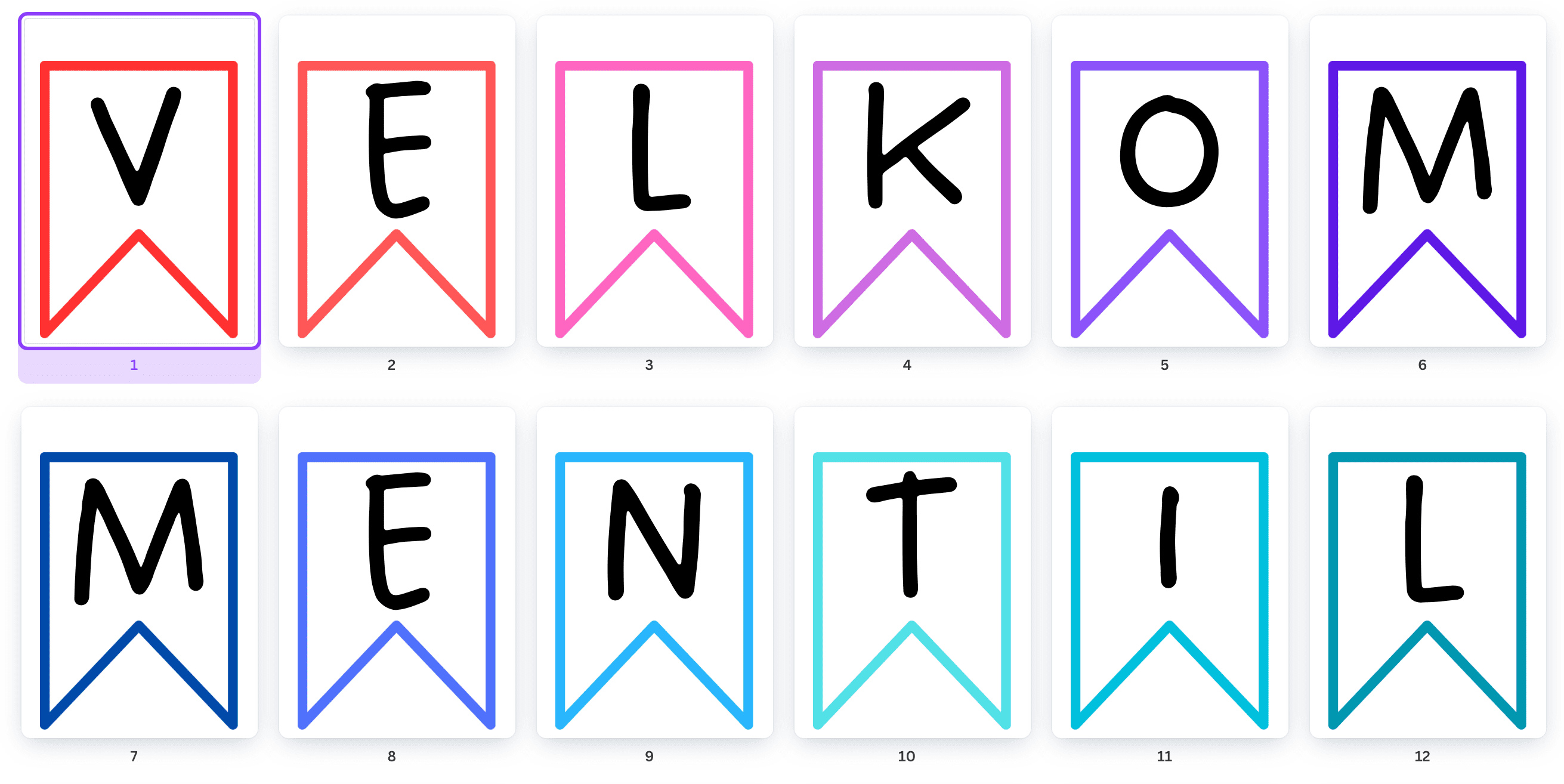 Velkommen 1.-7. klasse vimpel – enkel