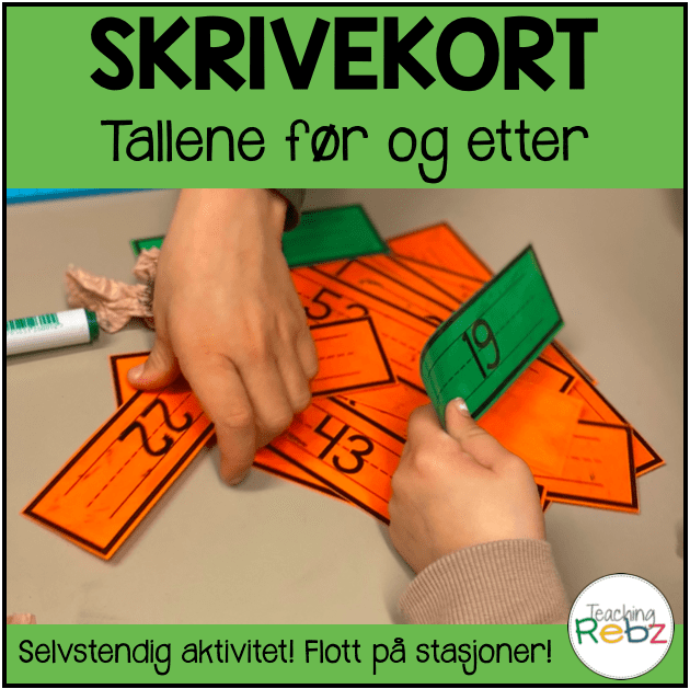 Skrivekort – tala før og etter