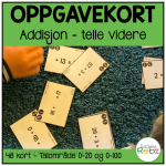 Oppgavekort – Telle videre – Addisjonsstrategi