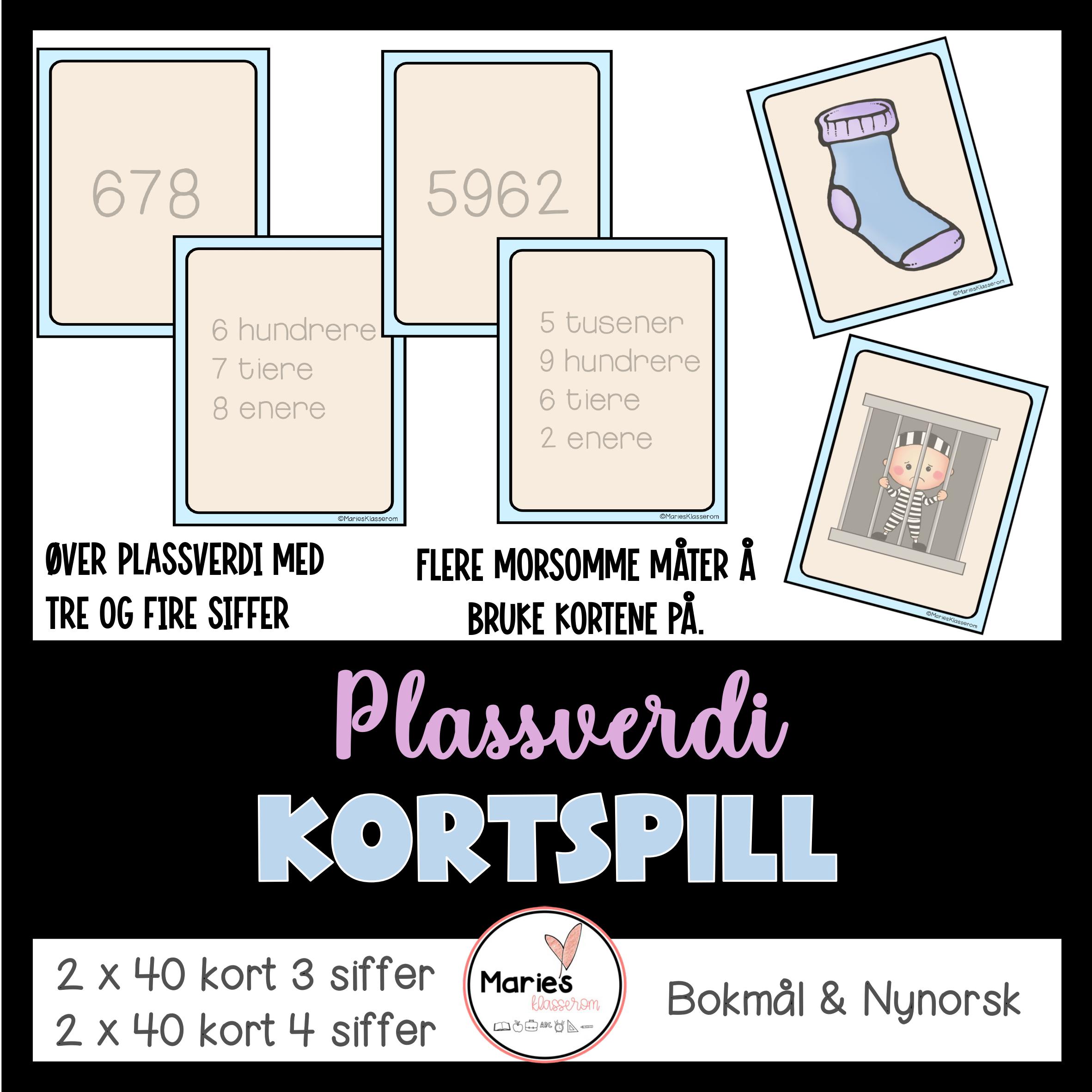 PLASSVERDI kortspill