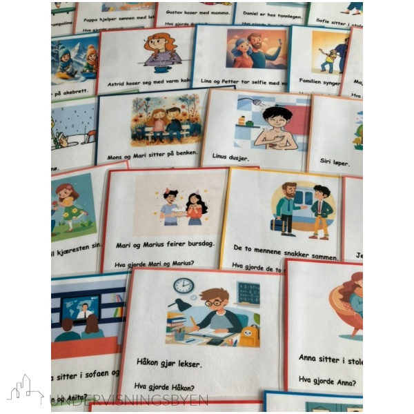 Kort for å øve på bøying av verb - Bilde 6