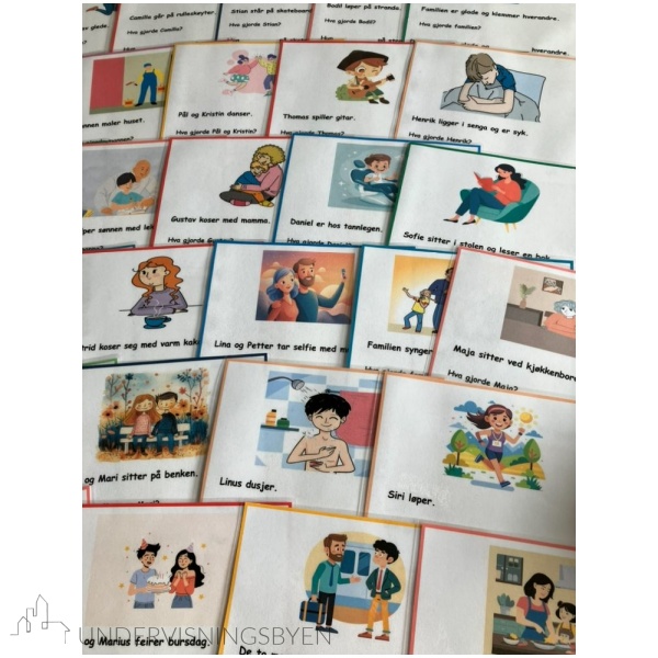 Kort for å øve på bøying av verb - Bilde 9