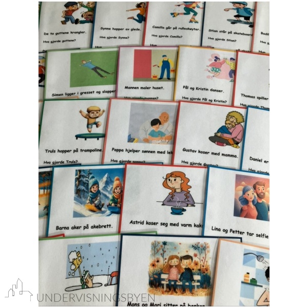 Kort for å øve på bøying av verb - Bilde 11