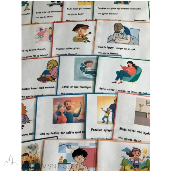 Kort for å øve på bøying av verb - Bilde 10