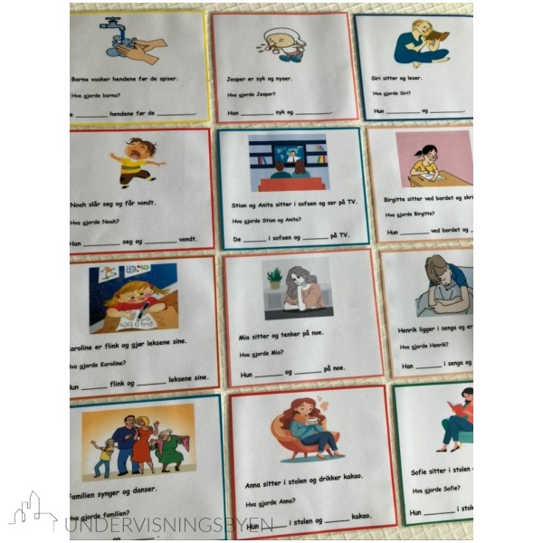 Kort for å øve på bøying av verb - Bilde 14