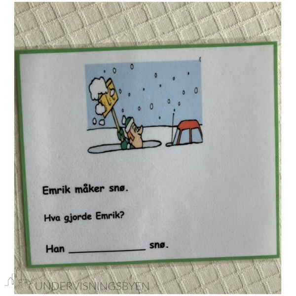 Kort for å øve på bøying av verb - Bilde 18
