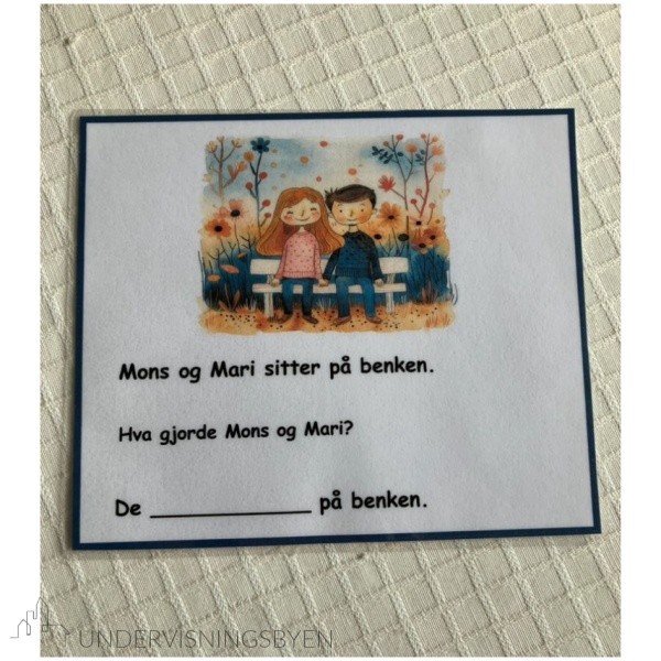 Kort for å øve på bøying av verb - Bilde 22