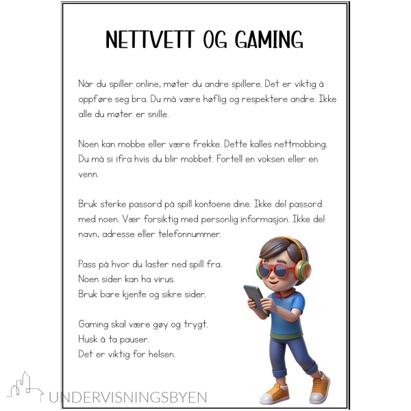 Leselekse tema: Gaming - Bilde 3