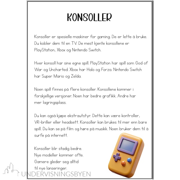 Leselekse tema: Gaming - Bilde 2