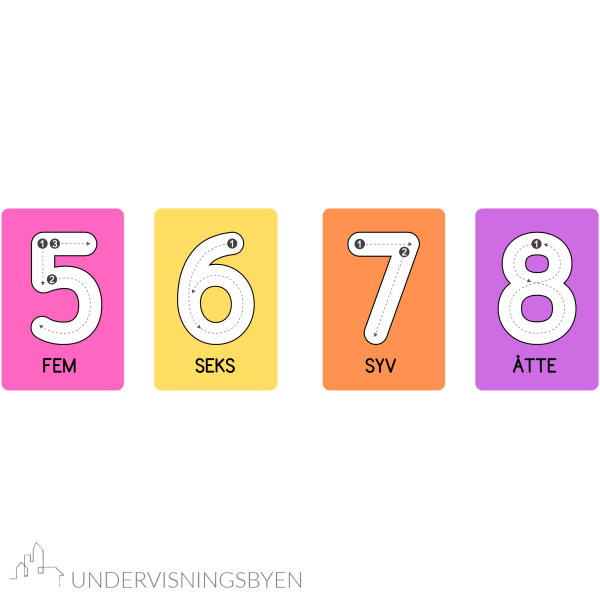 Tallkort 1-9 med 0 / spring / plastelina - Bilde 3