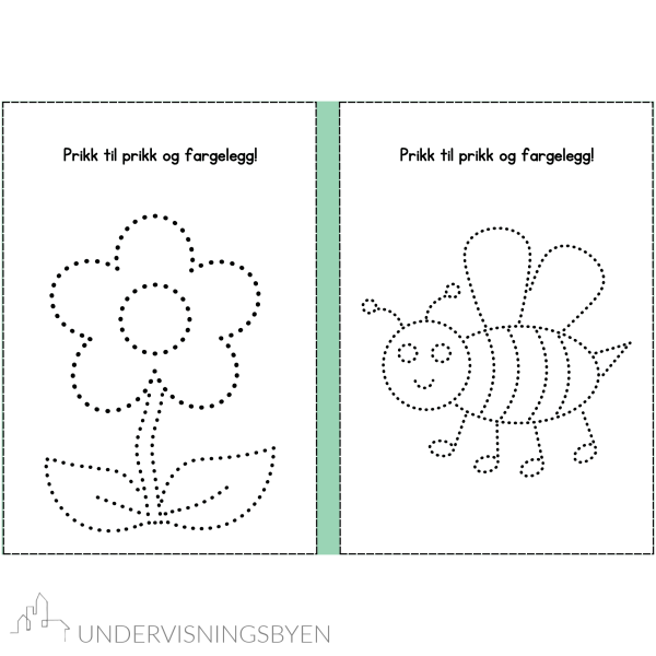 Hefte til oppstart / prikk til prikk / sporing / fargelegging osv! 25 sider - Bilde 6