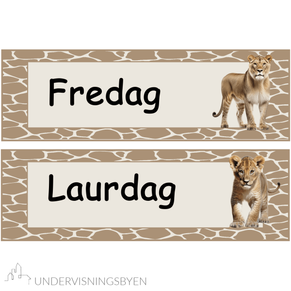 Klasseromsdekor Safari Kalender - Bilde 3