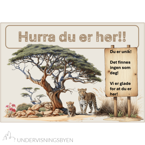Klasseromsdekor Safari Dørdekor - Bilde 2
