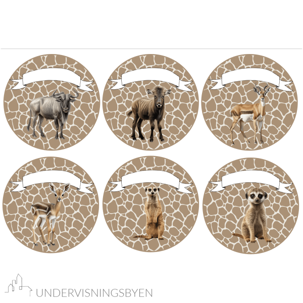 Klasseromsdekor Safari Dørdekor - Bilde 3