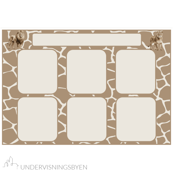 Klasseromsdekor Safari Plakater - Bilde 3