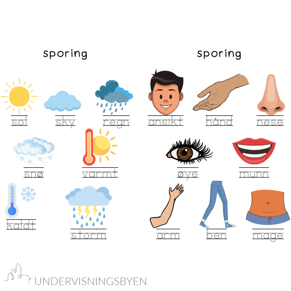 8 arbeidsark med sporing og begrepstrening - Bilde 4