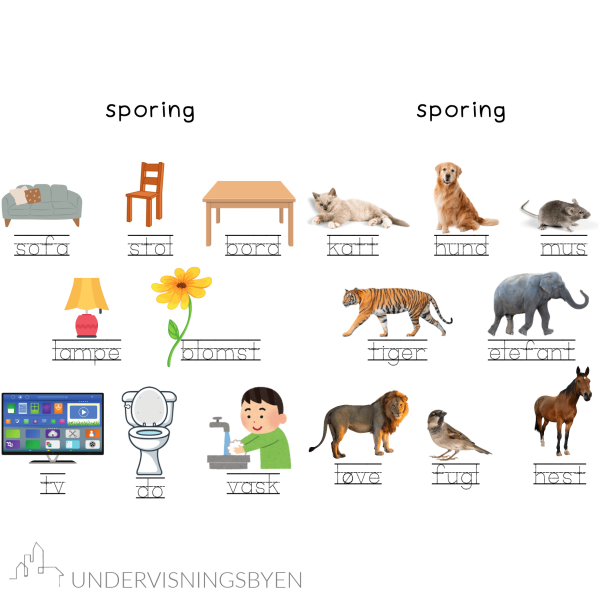 8 arbeidsark med sporing og begrepstrening - Bilde 3