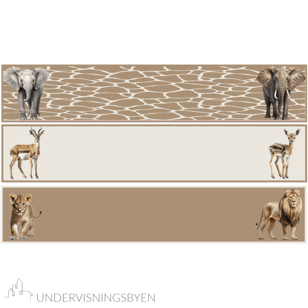 Klasseromsdekor Safari Lapper - Bilde 2