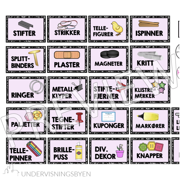 Etiketter til sortimentskap - Bilde 2