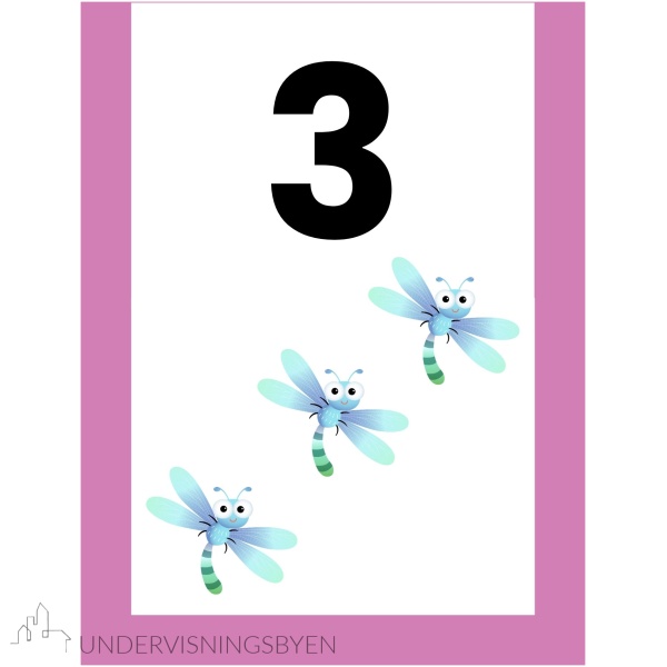 Tallplakater - tallene 0 til 20 - lilla/rosa design - Bilde 3