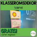 Været – klasseromsdekor – regnbue