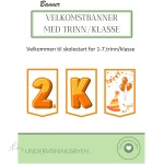 Velkomstbanner til skolestart for 1-7.trinn /klasse