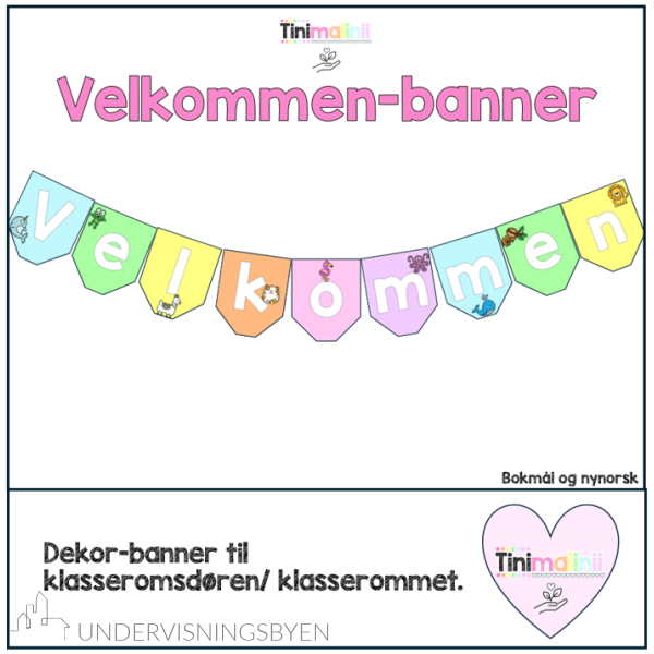 Klasseromsdekor - Velkommen banner