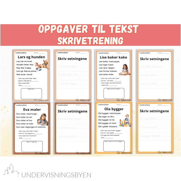 SAMLEPAKKE - lesetrening - 20 tekster/40 sider! - Bilde 3