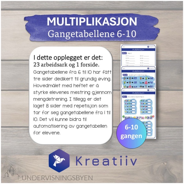 Multiplikasjon: Gangetabellene 6-10 - Bilde 2