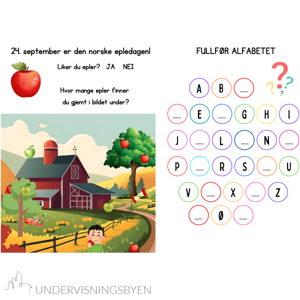 Arbeidshefte for september / aktivitetshefte / 22 sider / varierte oppgaver / barneskolen / småtrinnet - Bilde 11