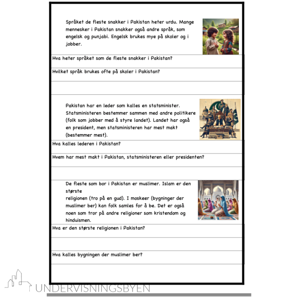 Jeg leser og lærer om land i Asia - Bilde 2
