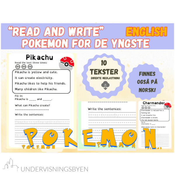 Pokemon reading/writing ENGELSK